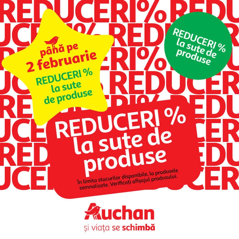 Sute de reduceri la hipermarketul Auchan